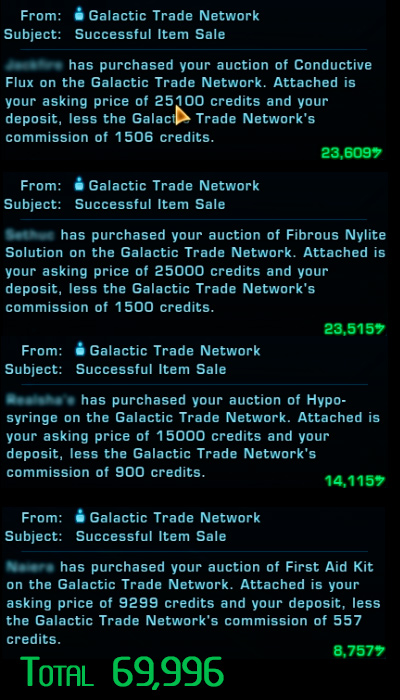 SWTOR Credits Crafting Mats